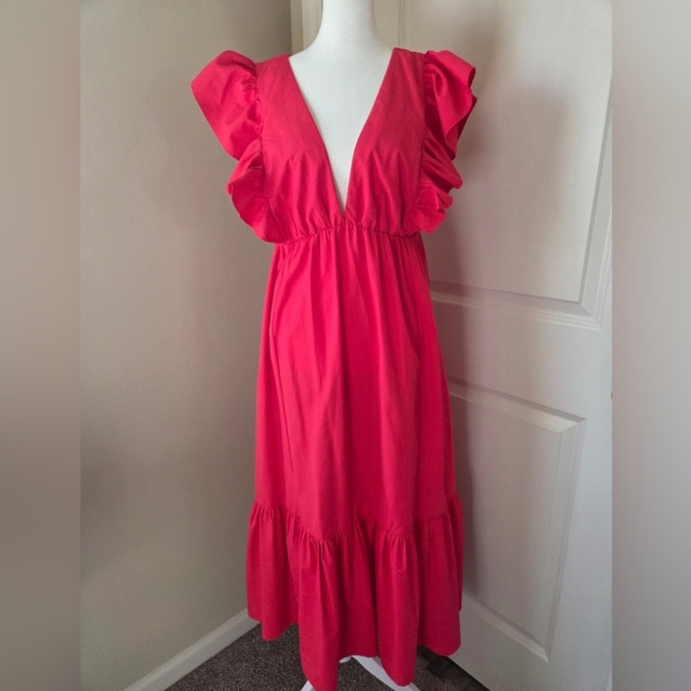 Like New Tiered Ruffle Sleeve Dress